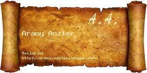 Arany Aszter névjegykártya